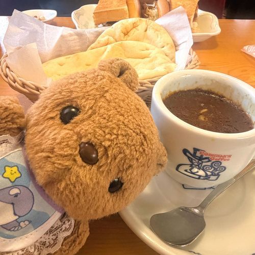 きょは おひる くるまで おっきな こめださん いったよ～☕️
かりーまつりの ちーずかりーと なん たべたよ🎶
かれーが かっぷに はいってて おもしろいねえ🤭
でっかいひとが ないしょで くらんきーこらぼの みにしろのわーるも たのんでて びっくり しちゃた👀
りすと かいぬしは おなか いぱい だったから ちょとだけ たべたよ～💦

きょも あちあち だったね☀️
みんな たいちょ きをつけて すごそね💖
‪(՞ .  ̫ .՞)︎💕︎