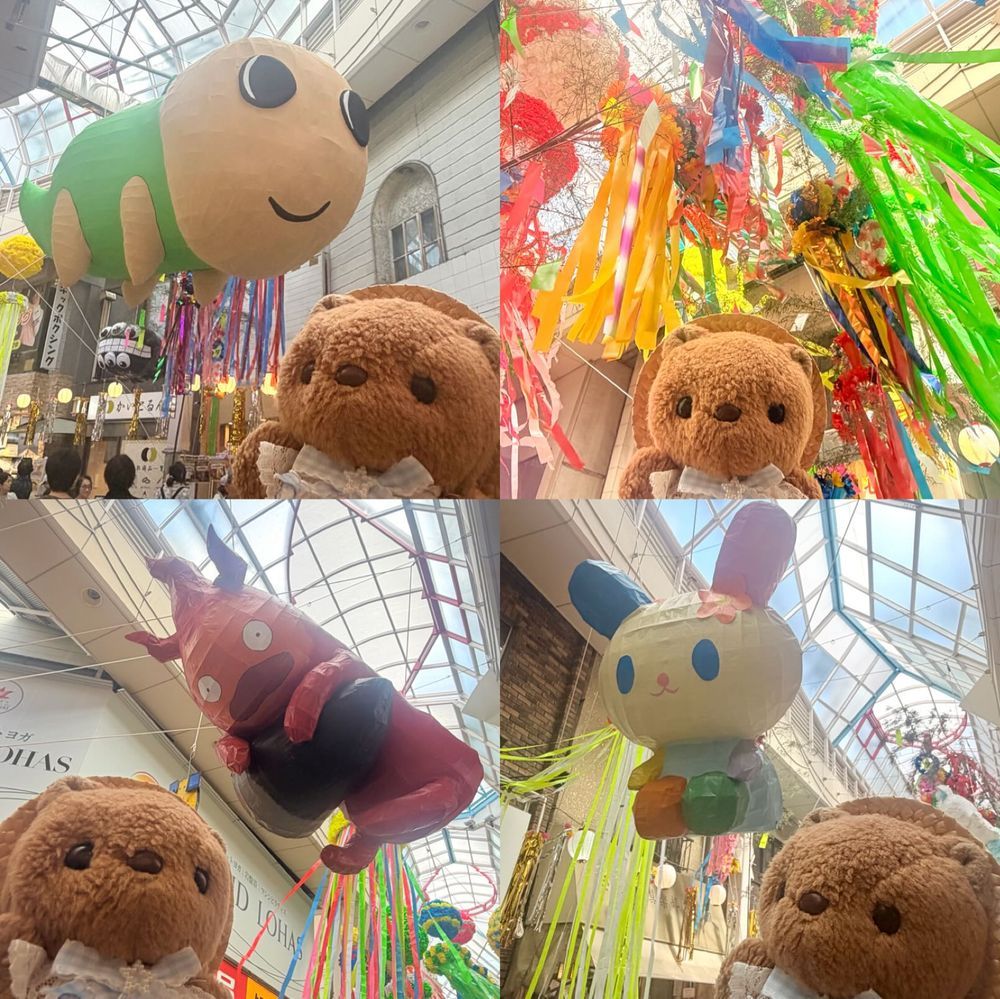 たなばたまつり おしゃしん つづき🎋

いろんな はりぼての おしゃしん とったよ～🎶

1まいめ
あさがやしまいさんや わーるどかっぷで だいにんき なった はーらんどさんも いるね⚽️
2まいめ 
きんしょう🏅の ふぇるめーるさんや えふたん🎶
3まいめ
りすの おうちにも すんでる なみすけちゃん おっきいね～👀
4まいめ 
かいぬしの おきにいり いんどかれーやさんの なん🤭

はりぼて みてる だけでも たのしくて じかんが すぎちゃうよ～🎶
らいねんも また いけると いいなあ💖
‪(՞ .  ̫ .՞)︎💕︎