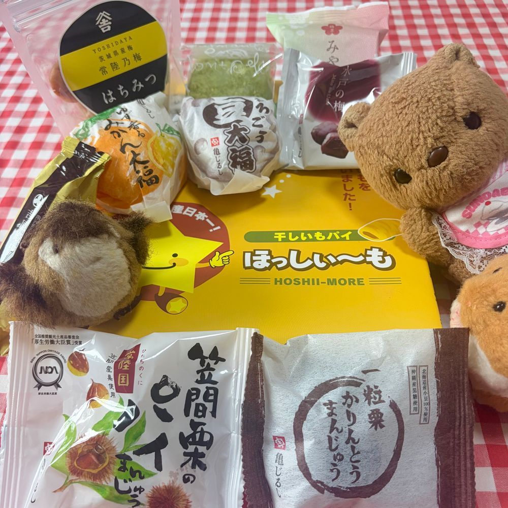 🐿みと おしゃしん 4🐿

1まいめ
かいらくえんと ちかくに ある みずうみ せんばこを おさんぽした おしゃしん🎶
すわんぼーとの のりばに こくちょうさんが いぱい およいでたよ～👀✨️

2まいめ
みとから でんしゃで 30ふん くらいの ところで ぐうぜん かいぬしの だいすきな がかさんの こてんを やってたから みにいったよ💖
くそうず ていう かいぬしが おべんきょ してる ちょと こわいえが あるんだけど この がかさんは くそうずを かわい どうぶつさんで かいてるの🎨
いきものの からだが つちに かえって いって きれいな きのこが そだつ こわいけど すてきな え だったよ🖼✨️

3、4まいめ
みとの おみやげ
ぴーしゃんに おしえて もらった かめじるしさんの だいふく かえたよ～💖
いろんな おかしも 1こずつ かえるのが うれしかったよ🎶
ぜったい たべたいなて おもってた ほっしぃ～もも かってもらえたの🤤
なっとうは かえりの じかんを かんがえて かえなかったけど とっても かわい なっとうたおる みつけたよ🎶

もじが おおく なちゃたけど みとの おしゃしん いぱい みてくれた みんな いろいろ おしえて くれた ぴーしゃん ありがとだよ～💖
また つぎの おでかけが たのしみ🎶
‪(՞ .  ̫ .՞)︎💕︎


🐿かいぬしが おうちの おしごと ちょと いそがし だったから こめんと おへんじ おそくなって ごめんなさいだよ～💦