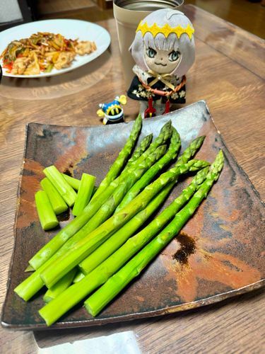 北海道の美味しいアスパラガス！
新千歳空港では野菜も買えるのさ！
長くて太くて甘くて柔らかくて……すっごく美味しいアスパラだね！
