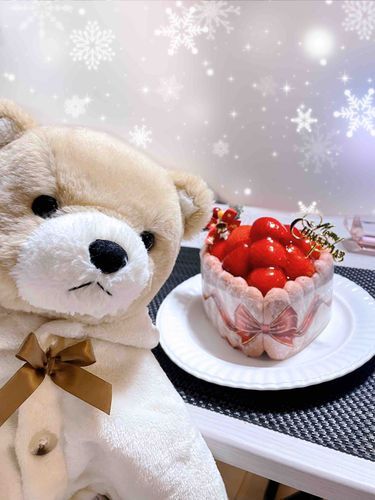 シフォン好みのクリスマスケーキでご機嫌🎶⸝⸝ʚ̴̶̷̆_ʚ̴̶̷̆⸝⸝✨️✨
クリスマスって最高だね🧸💖