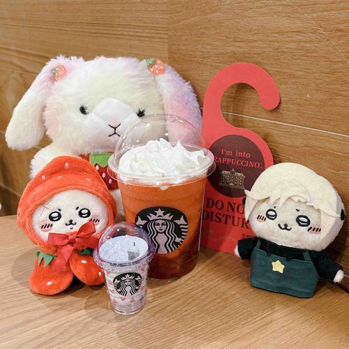 スタバのいちごとラッコさん🦦🍓🤍