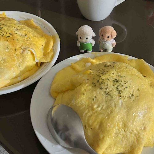 恋人が作ってくれたオムライス
一緒に食べよか