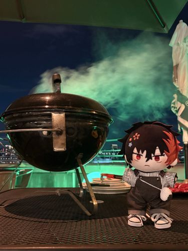「これで肉を焼いてるぞ」