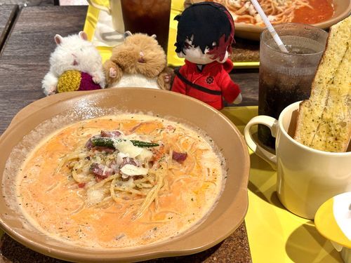 ｢岡山滞在で二度目のパスタだ｣