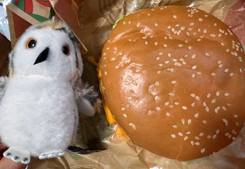 ←ホーーーーホ→
（ハリーくんの背丈と同じ、大きいねー！）
