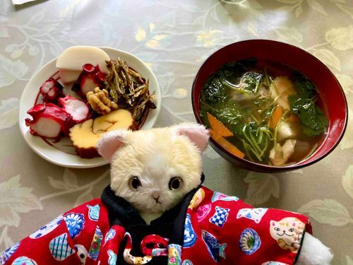 新年最初のご飯
うちお雑煮
みんなのお家のお雑煮には何が入ってる？