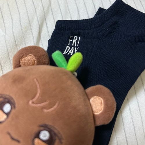 🐟気分の上がらない水曜日、足元は金曜気分🎶
🐻ちゃんと仕事してくださいね？