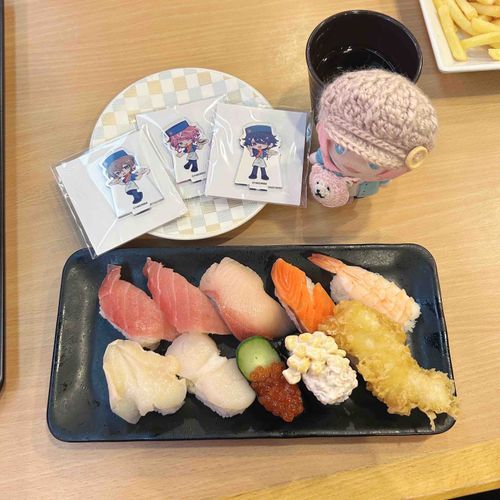 この前かっぱ寿司コラボいってきたよ〜🍣૮⁔•⤙•⁔ა