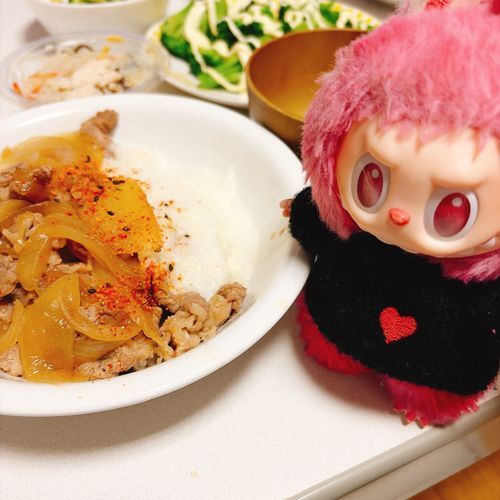 おうちでぃなー🍽️ ぎゅーどんだよ、みんなはなにたべてるかなー