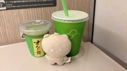 帰りにもずんだ餅とずんだシェイクを食べました