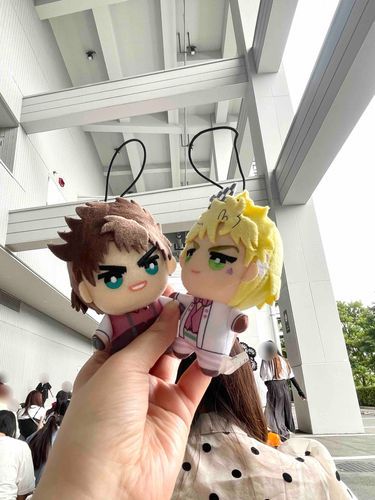 7月のイベントはジョセシオンリー＋綿の子達のお洋服を探すのが目的でした（╹◡╹）
オモシロホテルからゆりかもめ一本で20分弱で着くのはとーってもありがたかった✨

これは初めての西待機列でキャッキャしてるジョセシちゃん。くりみつだとほとんど東待機列なのでとても新鮮でした。すわちゃんは南に行くまでバッグで待機です。