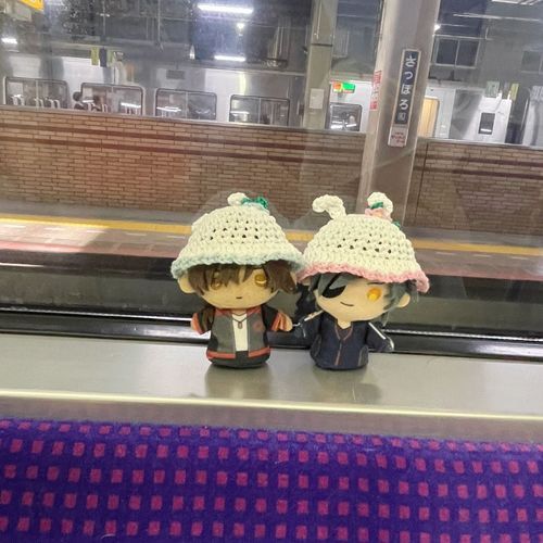 ゆびくりみつちゃんもメンダコお帽子で小樽散歩に参加してました