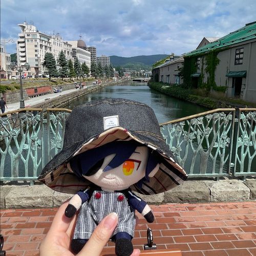 小樽運河とすわちゃん