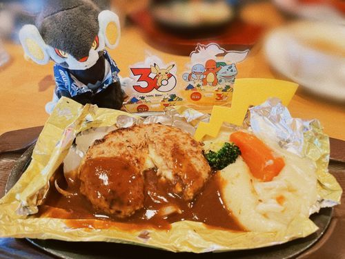 ガストコラボ🧀
ピカチュウのしっぽカッター付ホイル包みチーズINハンバーグ⚡️

フシギダネのタコライスは売切れで食べられなかったからまた別店舗でリベンジしたいね🍃