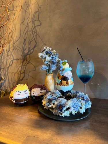 🇯🇵|TKY|ふわじろう
ネモフィラモチーフのパフェ！あじもおいしいです！