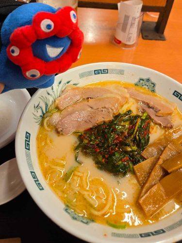 あっ！
深夜にとんこつニラなんばんラーメン食べてる～！