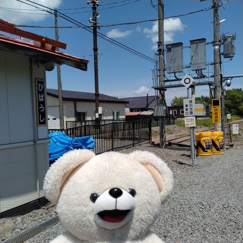 美馬牛駅のホームphoto1🐻‍❄️❣️🩷