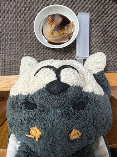 わんが くずきり にゅって だしたよ