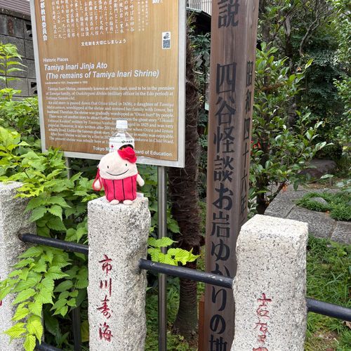 なぞのたびびとフー！

同居人1とパシャリして、キャッキャしていたら同居人2に「ふざけたらお岩さんに怒られるよ」っていわれた。
2人でごめんなさいして、おさいせんはフーもいっしょにいれた。