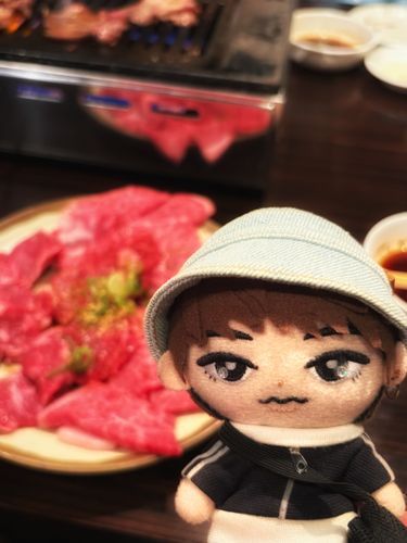 おいしいおにくをたべます
