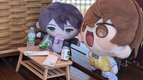 おともだちの けんぱぺさんと ピクニック したときの しゃしんです

おさけは❌ 
なので おみずで

わたしは ビールです