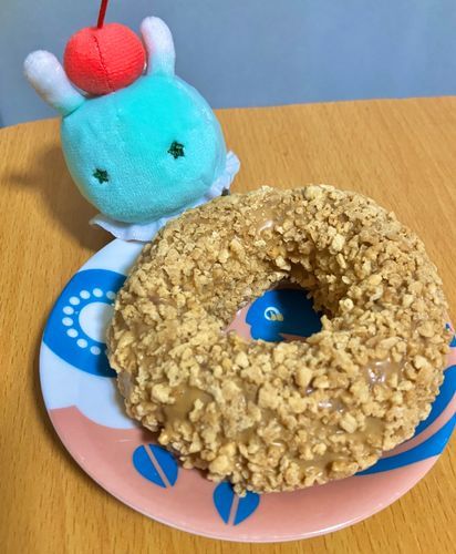 おそと あめふって たいへんだったね〜
おうちで おとなしく ドーナツ たべてたよ