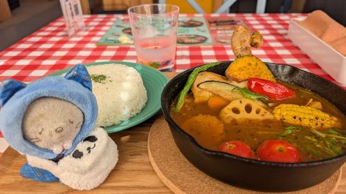 きょうは おいしい スープカレーをたべたよ😽💕