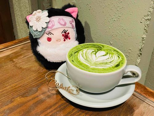 お抹茶のラテ おいしいね うずまる💎