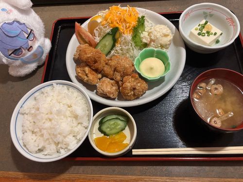 この間食べた唐揚げ定食～⤴︎
