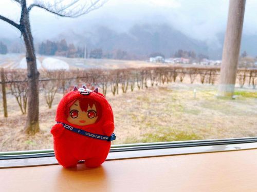 ヌシの仕事にいっしょに行ったときのやつ！まわりめっちゃ山！