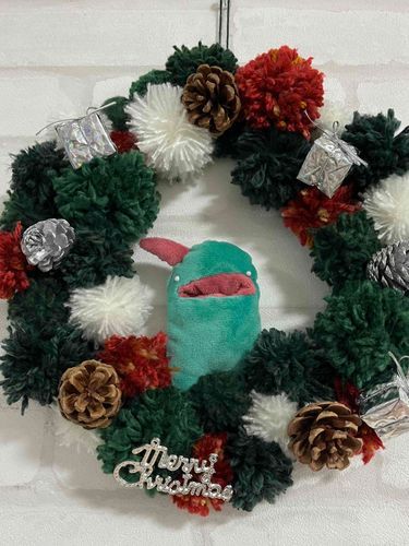 クリスマスリースをつくったよ！！
ぼくにもサンタさんくるかなぁ