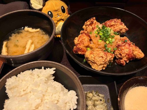 唐揚げ定食ンネ！おろしで頂くンネ〜！