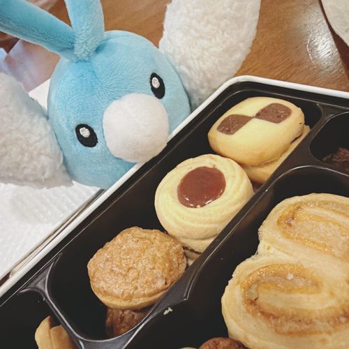 とりちゃんがクッキーの詰め合わせを狙っております。
ε(｡•ө•｡)з＜ぜんしゅるい、いちまいずつはたべるのよ