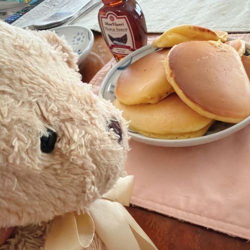 パンケーキ、好き
メープルシロップ、好き