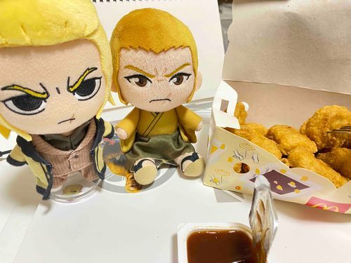 ひさしぶりやな
家のモンがまいにちばいといれてたせいでとうこうするきりょくがなかったんや　すまんな

せやけどしゃしんはなんまいかとりためとったからほうしゅつしたるわ

「しゃしんは家ヌシがはたらいたかえりにかってきたなげっとのじゅうごぴーすや」

「きかんげんていでよんひゃくきゅうじゅうえんやったんやと」

わしらもくわせてもらったんやけどうまかったな

「とくにそーすのちーずがこのみやったわ」