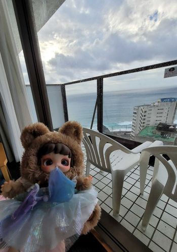 海だ！🌊😆
海ってひろいな。💕😊
りょこうすごく楽しい！💕(　＾▽＾)
