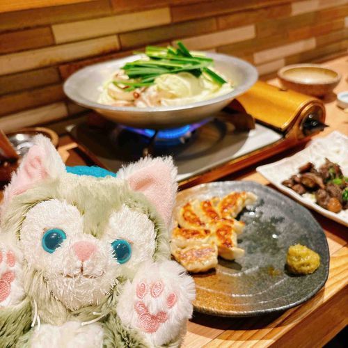 もつ鍋と餃子(食べかけ)だよ
もつ鍋も餃子も大好き🫶