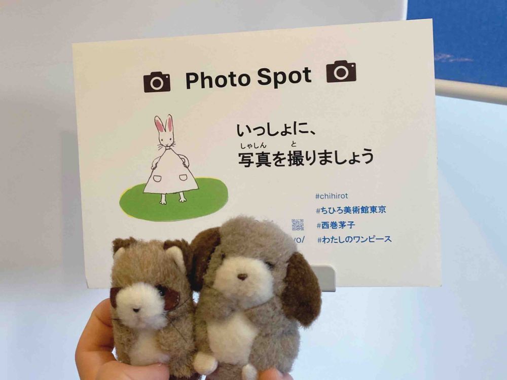 このまえ、「わたしのワンピース」っていうにんげんさんがちいさなころに読んでいた絵本の絵を見に行ったんだ🐰✨️ラララン ロロロン꒰ ᐡ⸝⸝- ‧̫ -꒱