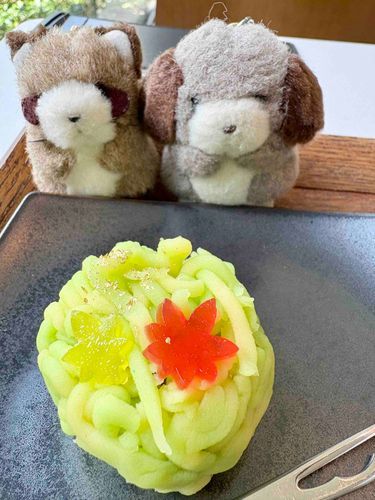 みんなとっっってもおひさしぶり！（ ;  ; ）げんきにしてたかな？
ぜんぜんこれてなかったのに、つながっていてくれてありがとう(；；)
ぼくたち、きのうはびじゅつかんにいったよ🖼
飾られてる作品にちなんだ和菓子もたべたんだ✨これは、「秋げしき」という和菓子！きれーいでおいしかったし、美術館もとってもたのしかったよ✨