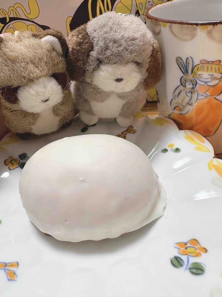 とーっても可愛いおさらを、少し前のにんげんちゃんのおたんじょうびにもらってんだって✨ひとつひとつ手描きで、たしかにネットで見た時とリボンやおはなの場所がちがっててかんどうしたらしい✨食べたのは、ぽんわりまるーいレモンケーキ🍋( ͒ ु•·̫• ू ͒) ♡こうちゃとの相性バツグン🫖おさらあらうとき、ちょっとキンチョウしちゃいそうだなぁ
