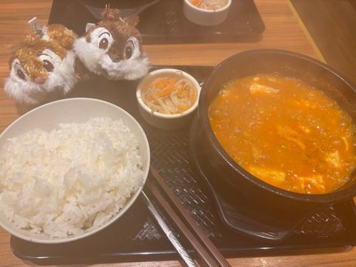 ちっぷぷ！
久しぶりにスンドゥブ食べたぷ！
今までは海鮮食べてたぷけど、珍しくホルモンにしたぷ！
どっちもうまうまぷね！
久しぶりだったぷから、めっちゃ辛く感じたぷよ！