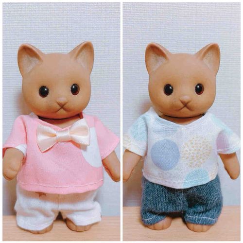 ひさびさにかいぬしがミシンだして春っぽいTシャツ2着つくってくれた⸜🌷⸝
採寸ちゅうのﾙﾝﾙﾝなぼくをそえて🐱♡