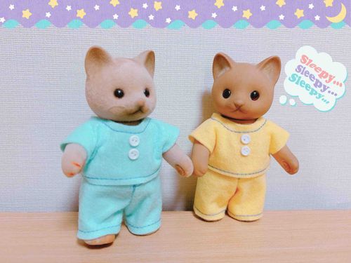 おそろいパジャマで夜ふかし🐱🐱⁎☪*☆