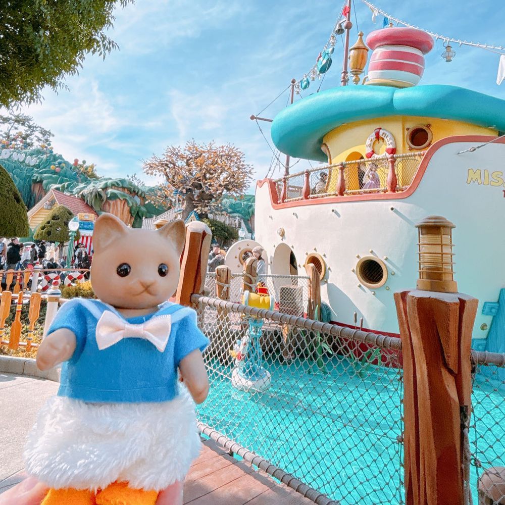お気に入りのドナちゃんコーデでディズニーランドへいってきました🪿 ˒˒
