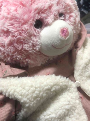 ぜんしんあらって おようふくもあたらしくなった！
まえのおようふくは もちぬしのおかあさんの おてせいだったから ちょっとさびしい
でも、もちぬしは ももちゃんをみて うれしそうにしてた よかった