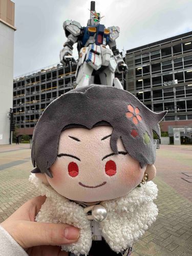 がんだむとおれ！いっしょにとってもらった！