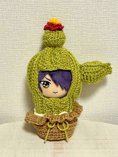 人間「こっちもかわいいね〜🌵」

しのぶぬい「にんににににんにござるにん〜💦（頭が重いでござるよ〜💦）」