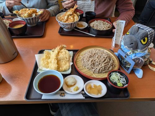 今日のお昼は、てんやだよ😋
私とノクティスは、デラックス天ざるを食べたよ😋♫
お昼時にてんや2行ったからお客さん沢山居たね(ﾟдﾟ)！