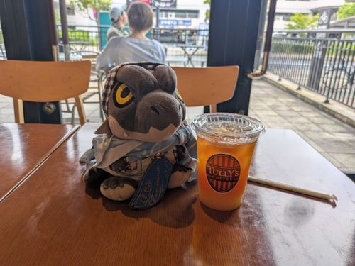 タリーズコーヒーでチョコミント頼もうとしたらメニューから消えてたから変わりにグレープフルーツセパレートティーを頼んだよ😋